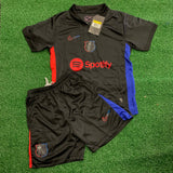 Conjunto Infantil Barcelona - Uniforme Alternativo Nike