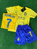 Conjunto Infantil Al-Nassr Ronaldo- Camisa e Short Nike