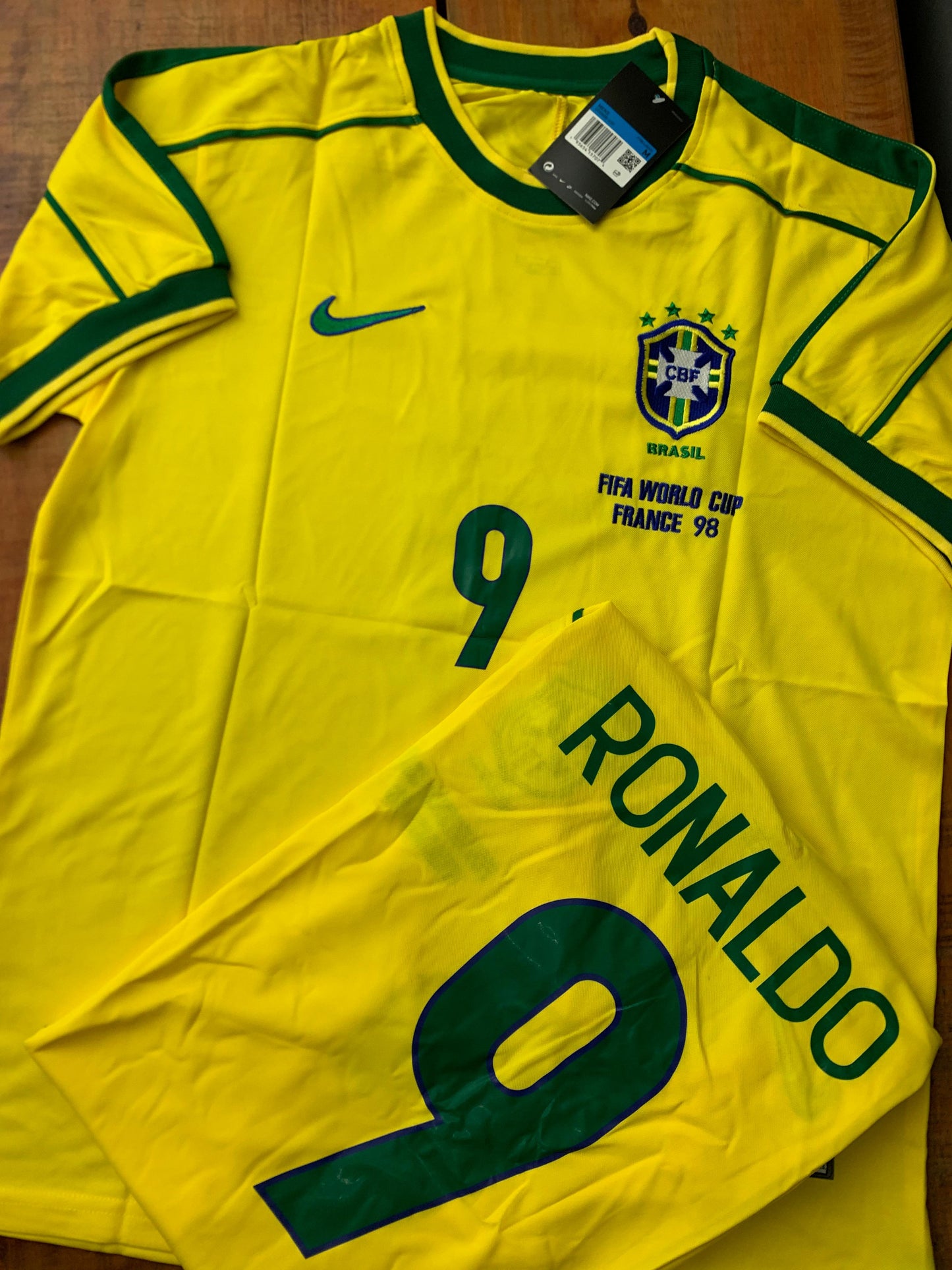 Camisa Retro Ronaldinho FIFA World Cup 98
